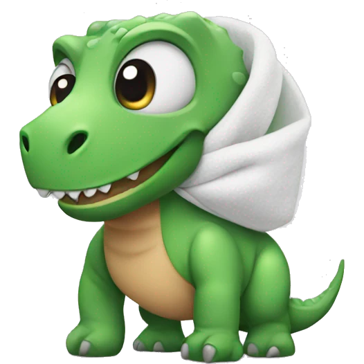 dinosaur with a diaper emoji