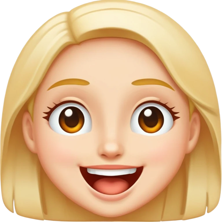 over exaggerated but happy emoji