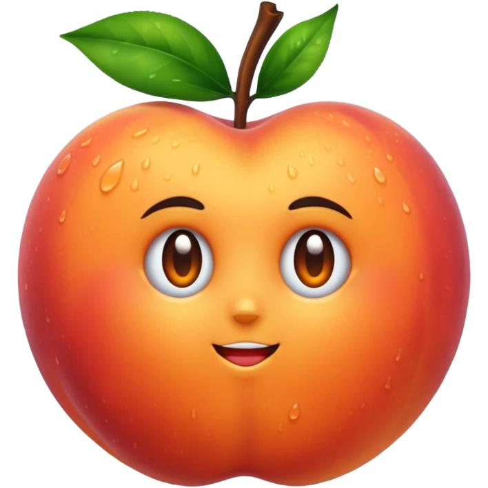 Wet peach emoji