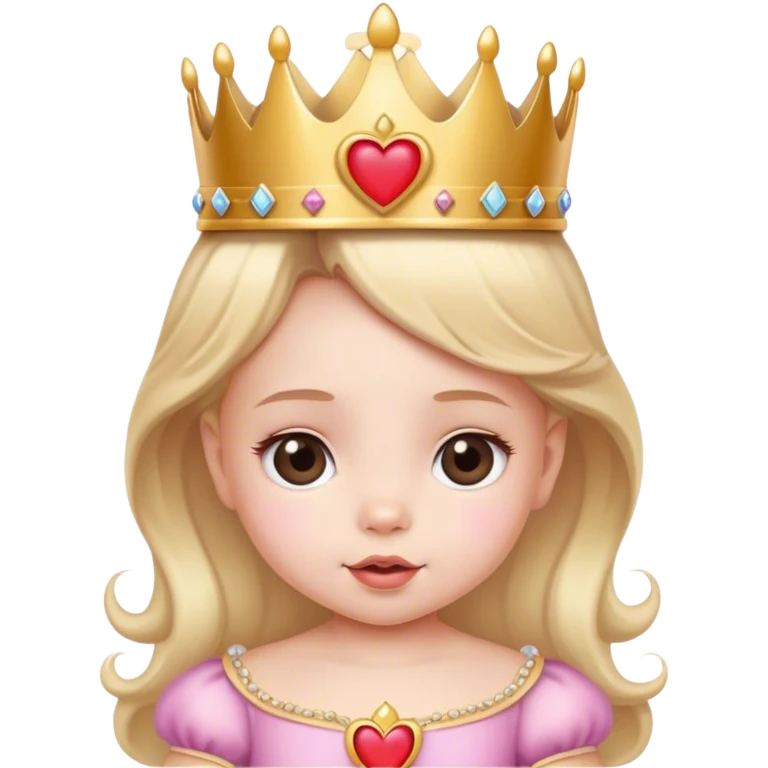 Princesa corona bebé corazón emoji