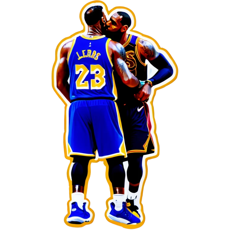 LeBron kissing someone emoji