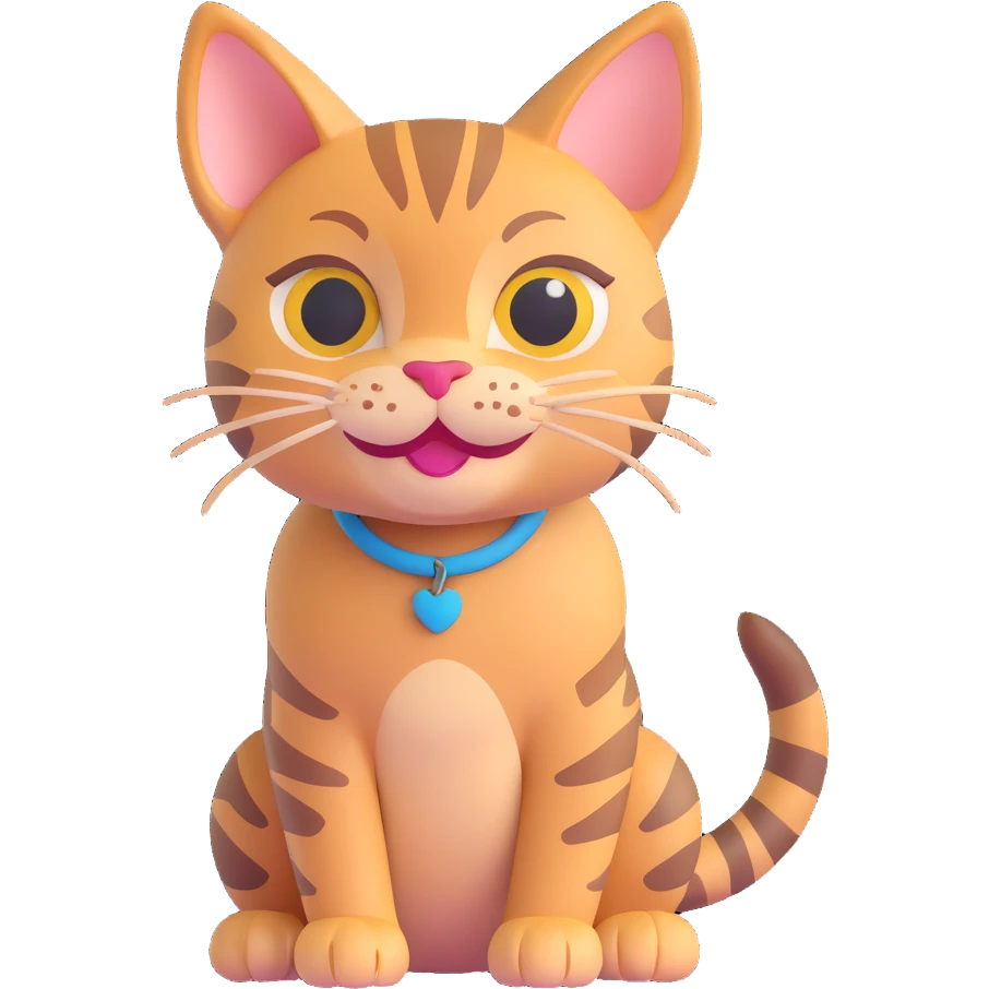 A smiling Bengal cat emoji