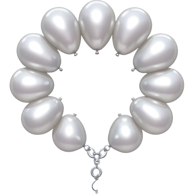 jeff koons style inflatable pearl necklace balloons emoji