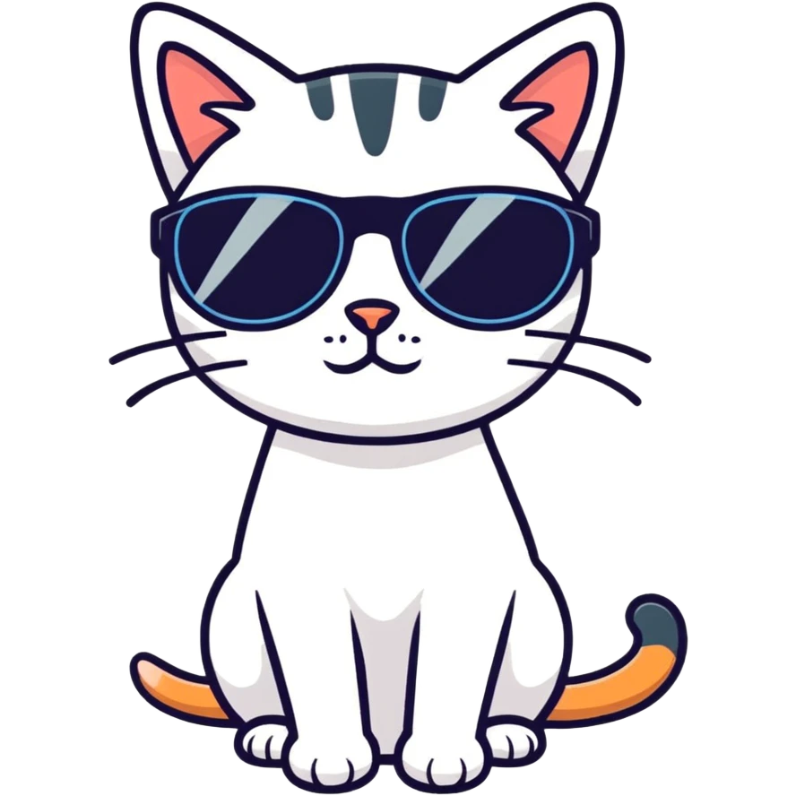Cat with sunglasses emoji