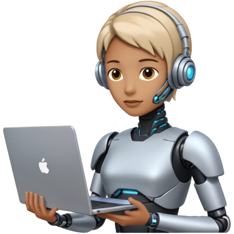 cyber punk holding laptop emoji