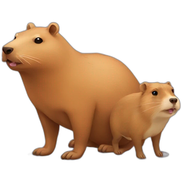 capybara and dog emoji
