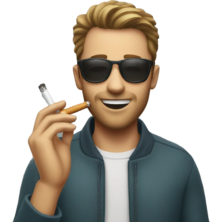pretending to enjoy a cigarette  emoji