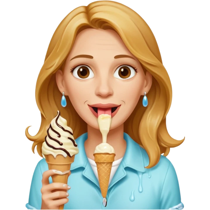 Julia Roberts eating ice cream emoji
