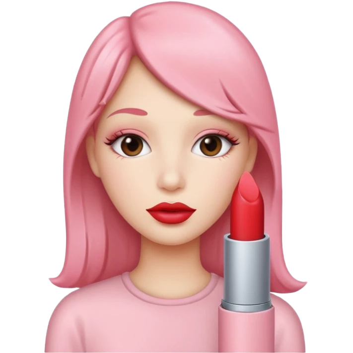 Strawberry milk color lipstick emoji