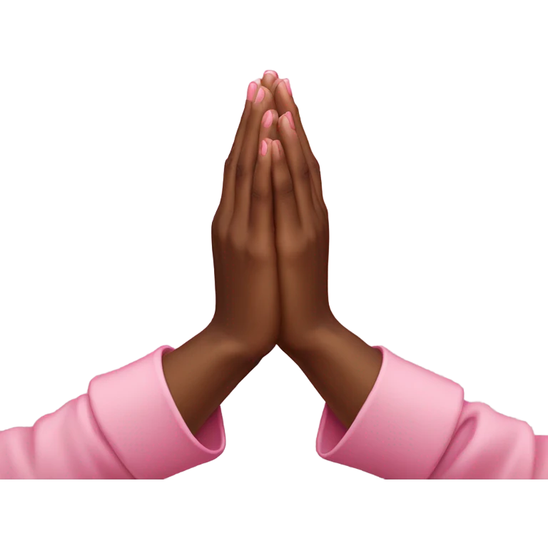 Pink prayer hands emoji