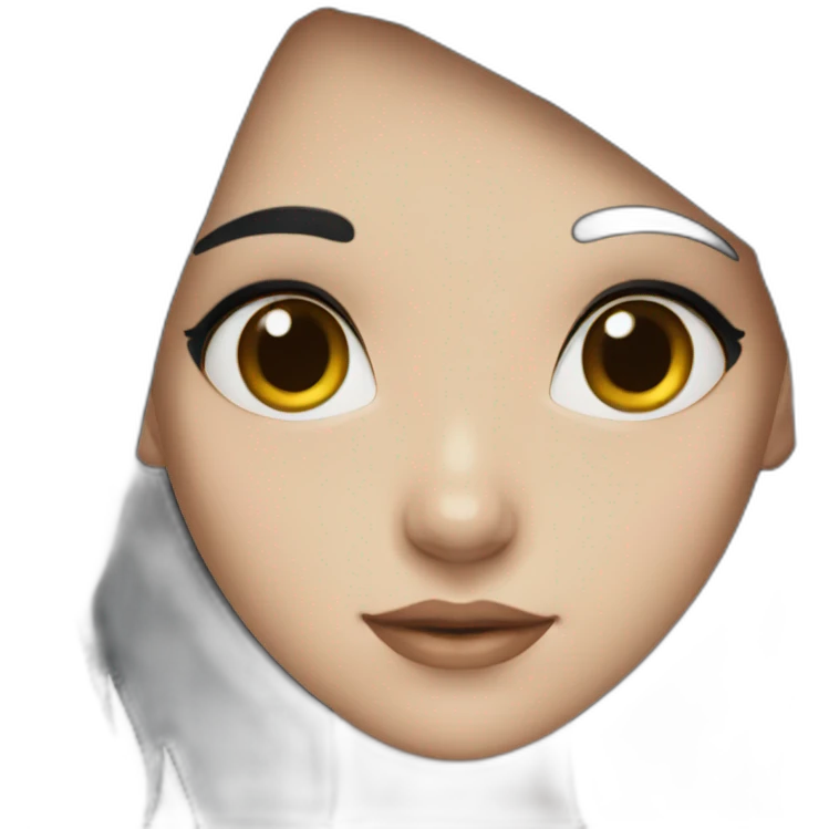 girl with black hair ana blue eyes  emoji