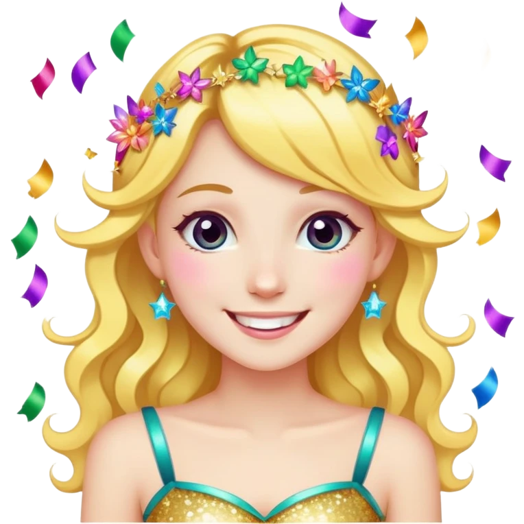 Beautiful Birthday Confetti fairy emoji