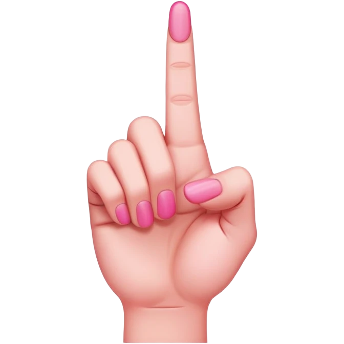 Pink middle finger  emoji