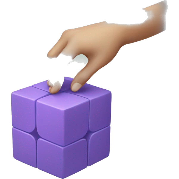 hand taking a cube emoji