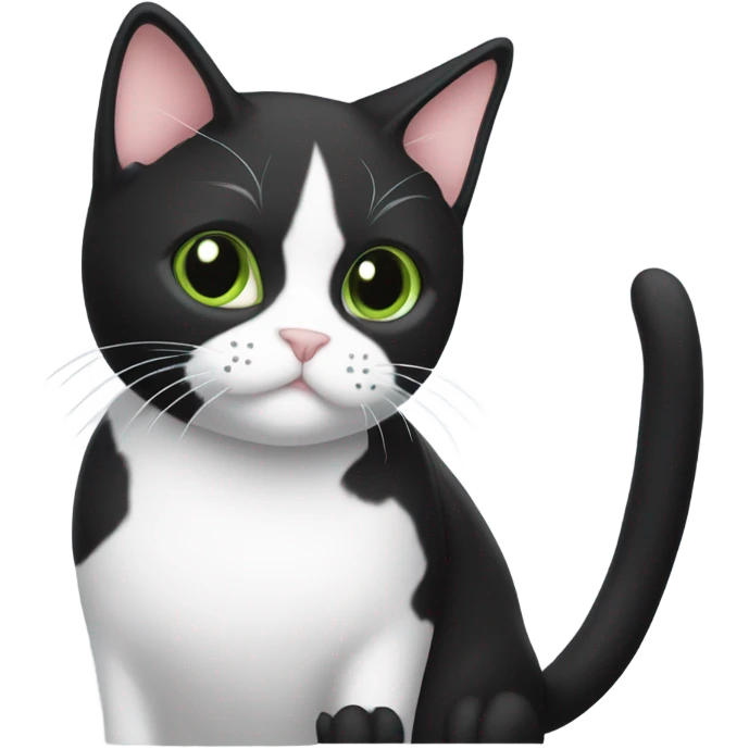 Tuxedo cat emoji