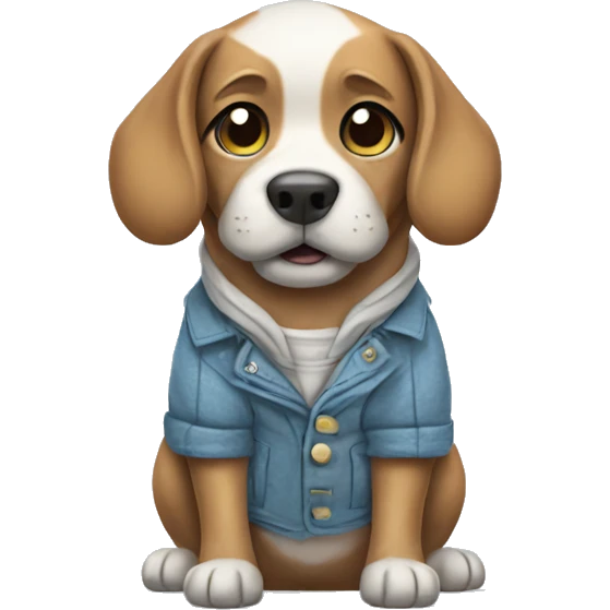 Dog wearing clothes emoji