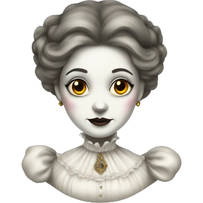 victorian lady ghost emoji