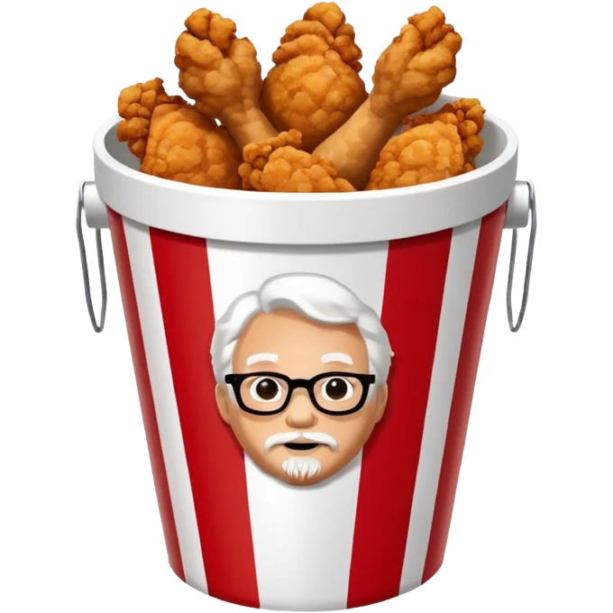 kfc bucket white and red stripes emoji