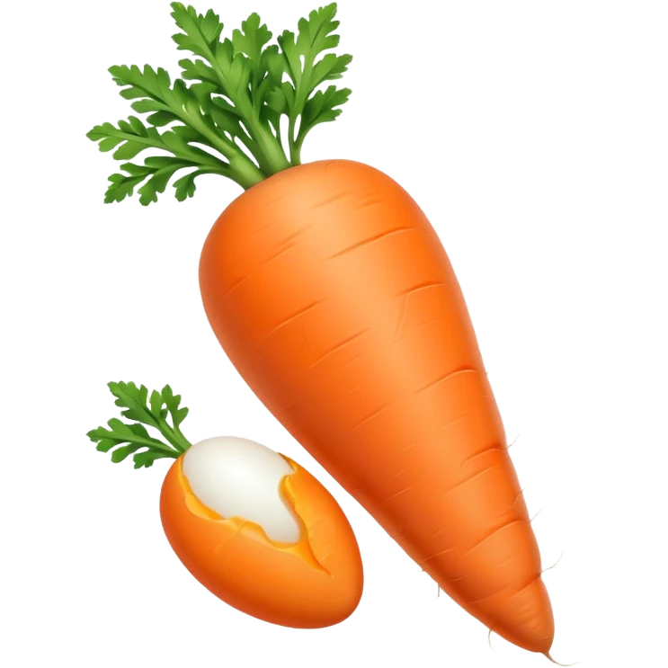 Make a egg and carrot emoji emoji