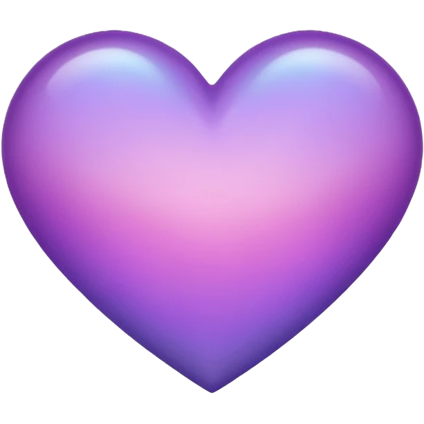 purple heart with a soft pastel gradient emoji
