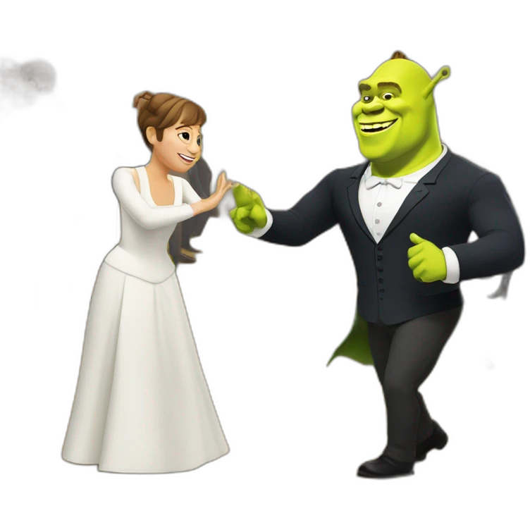 Macron danse avec Shrek  emoji