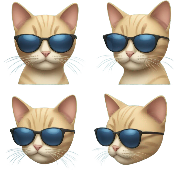 Cat with sunglasses emoji