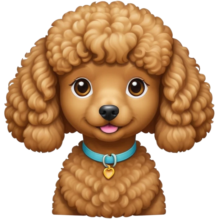 Tan female poodle emoji