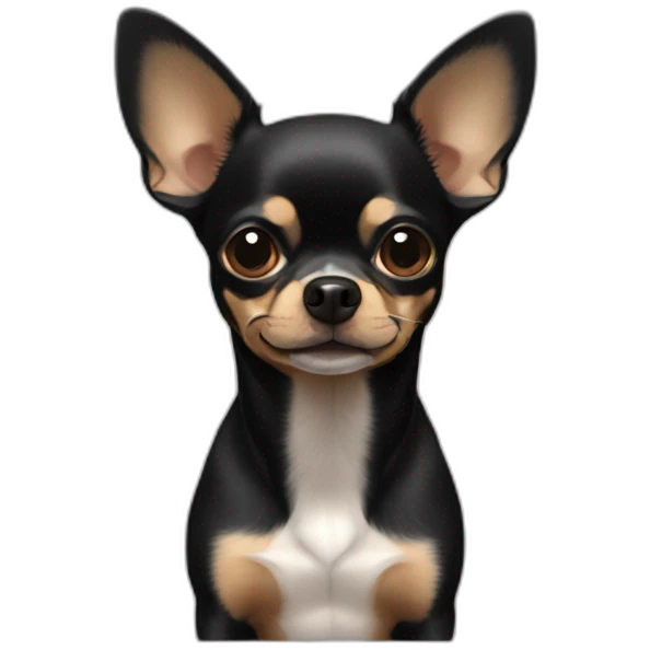 perro chihuahua negro negro emoji