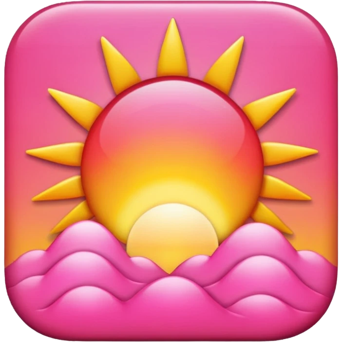 Sunrise pink yellow orange light red  emoji