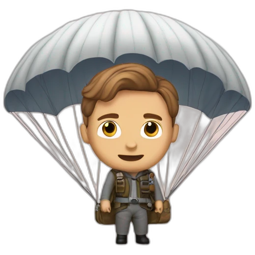 Jack Dawson with a parachute emoji
