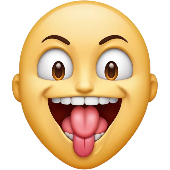 Face with tongue sticking above teeth crazy emoji  emoji