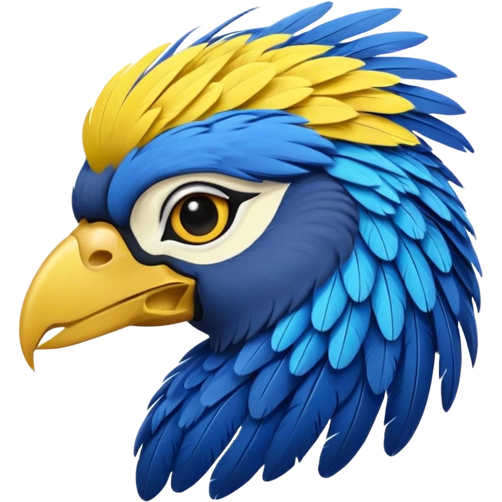 Arara azul realista emoji