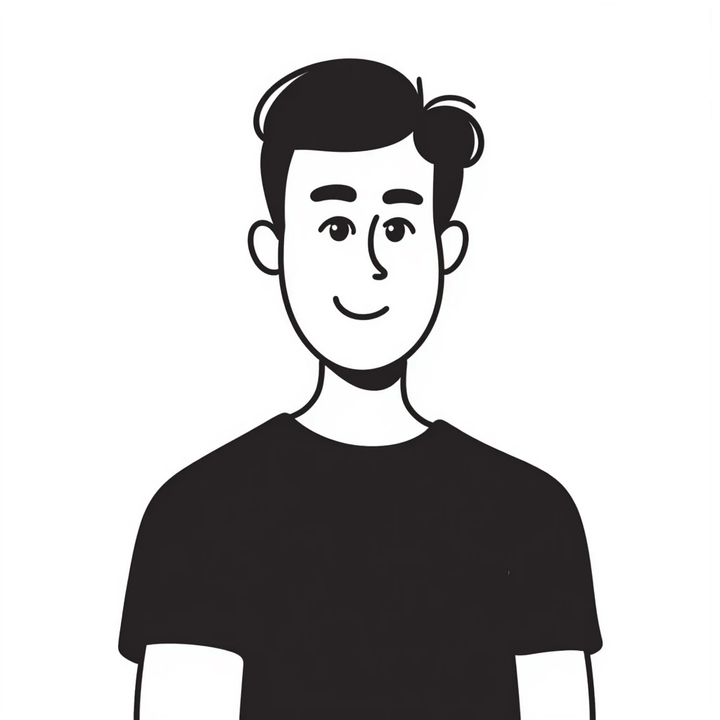 Attractive man in his 40s with youthful appearance, light brown skin, elongated face, defined jawline, medium dark eyes, arched eyebrows, straight nose, handsome friendly expression, short dark hair styled upward, athletic build, wearing a fitted black t-shirt emoji