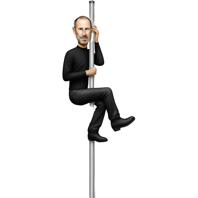 Steve Jobs on a stripper pole emoji