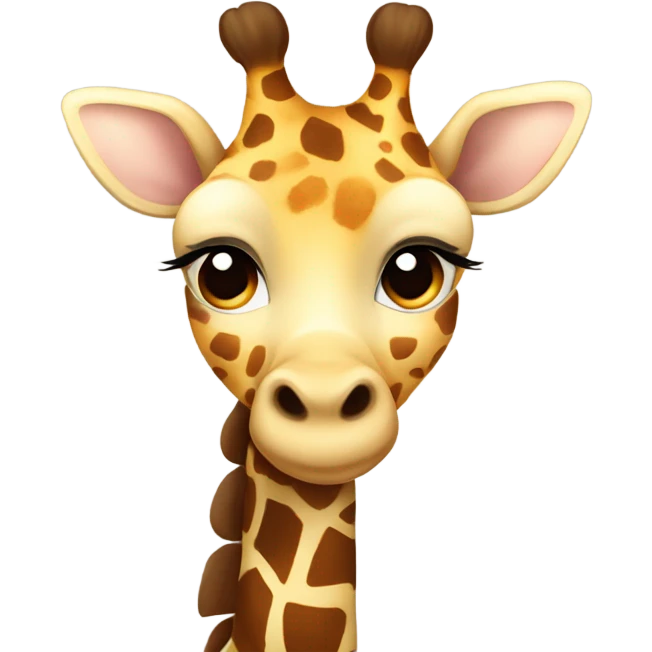 Cute baby giraffe laying emoji