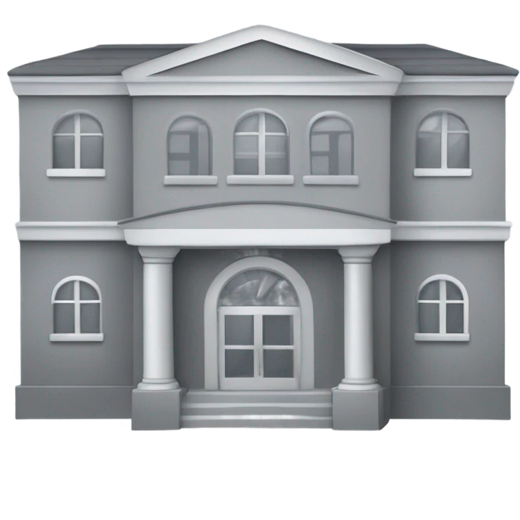 Escuela en tonalidades grise emoji