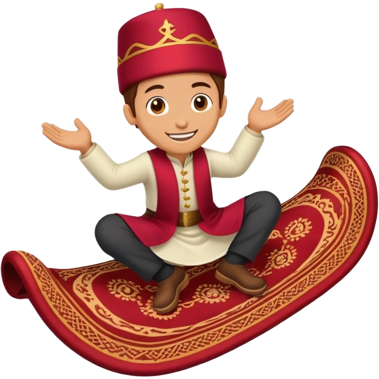 person riding a magic carpet emoji