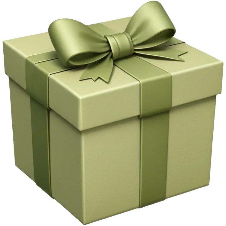 Pale olive gift box emoji