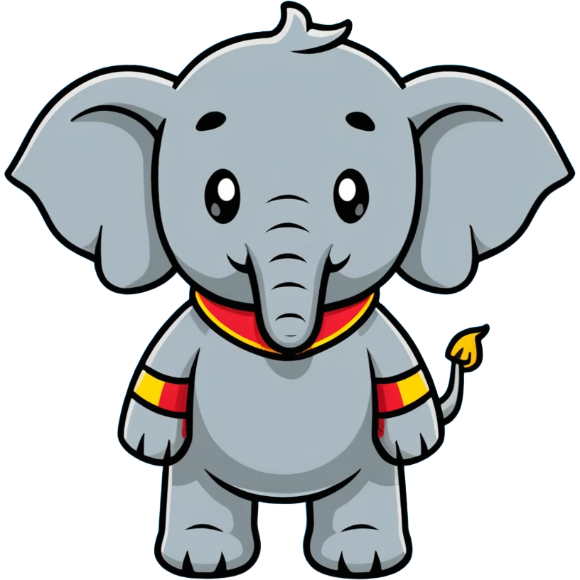 Game of thrones style elephant Sigil in Lannister Colors emoji