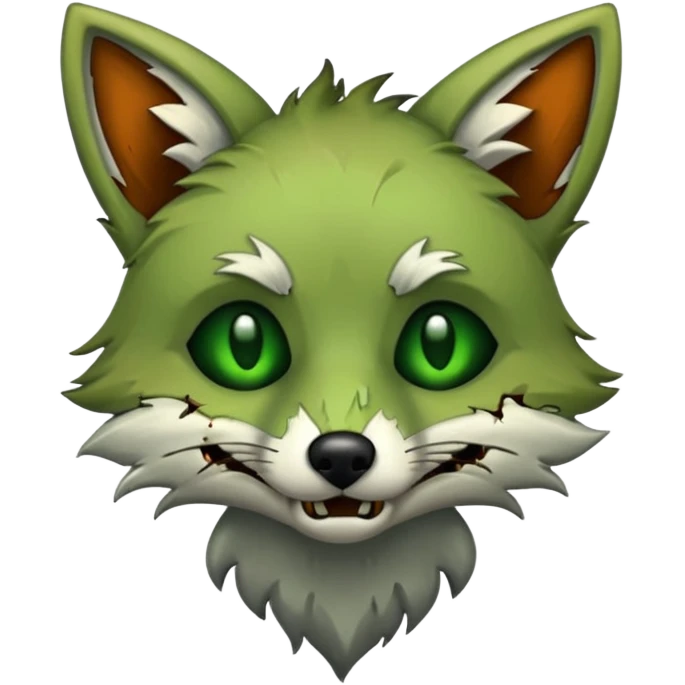 Zombie fox emoji