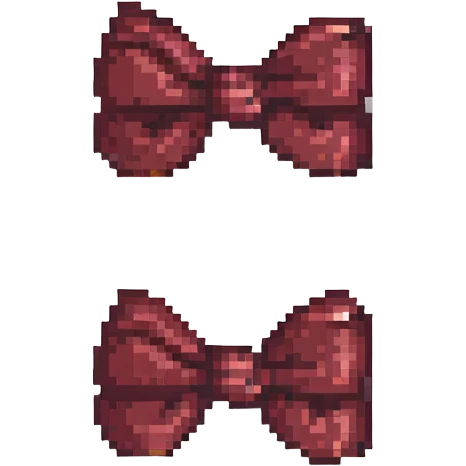 a bow in burgundy color emoji