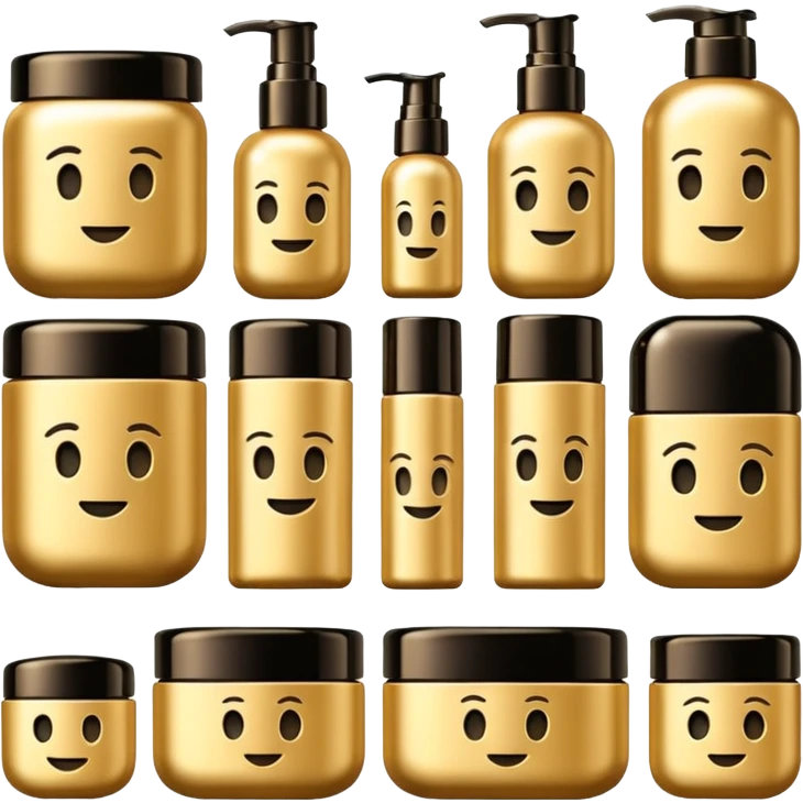 emoji of luxury brand labeled beauty products emoji