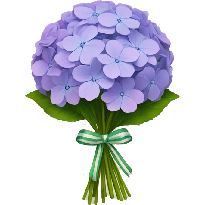 hydrangea bouquet with ribbon emoji