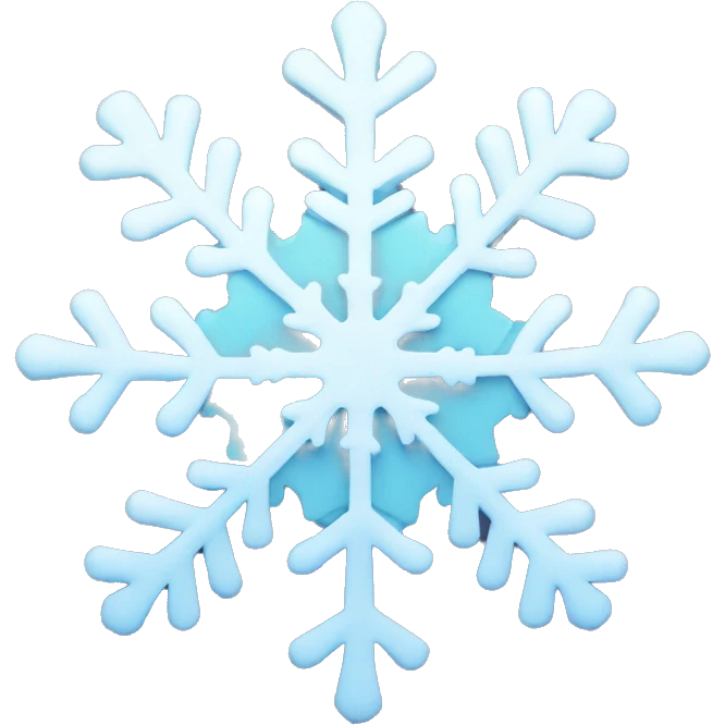 Pastel snow flake emoji