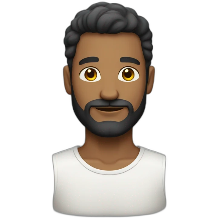 homme sans barbe mais avec cicatrice emoji