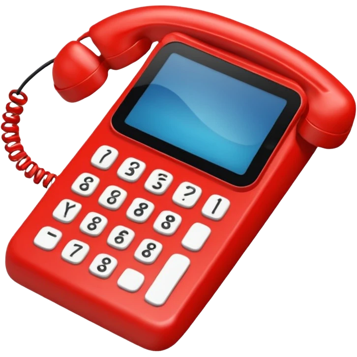 kırmızı cep telefonu emoji