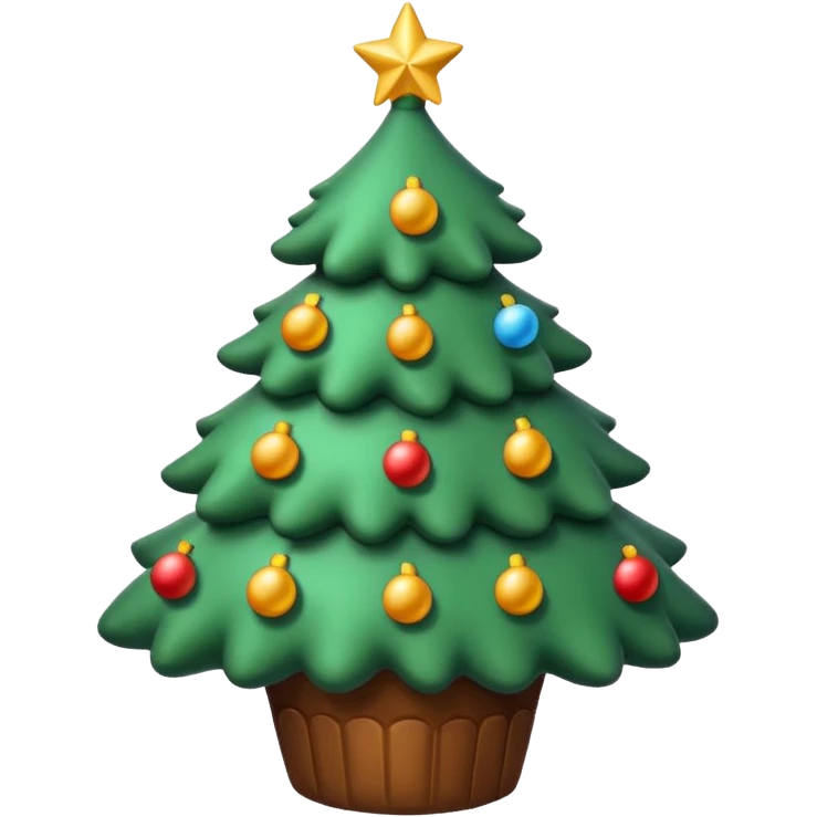 cake that looks like christmas tree emoji