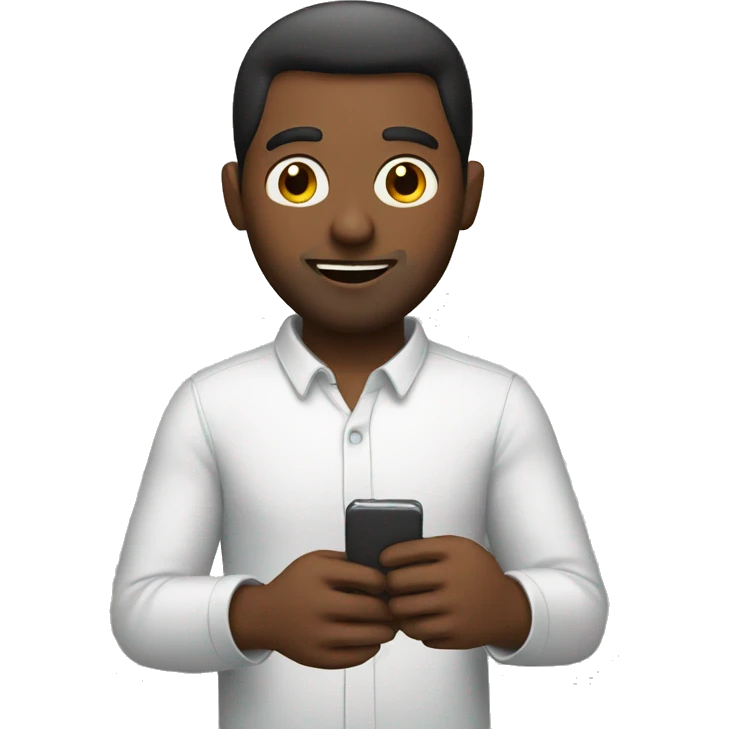 man holding phone emoji