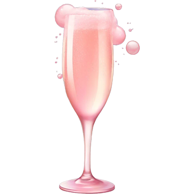 Tilted pink champagne  emoji