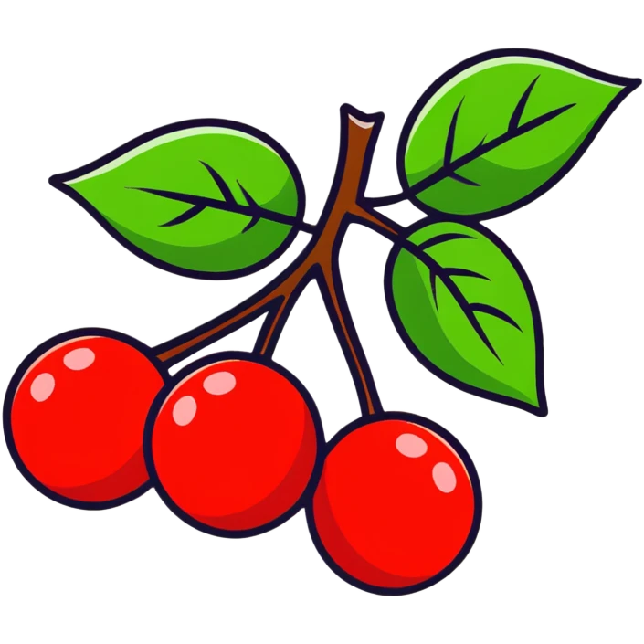 cluster of red berries emoji